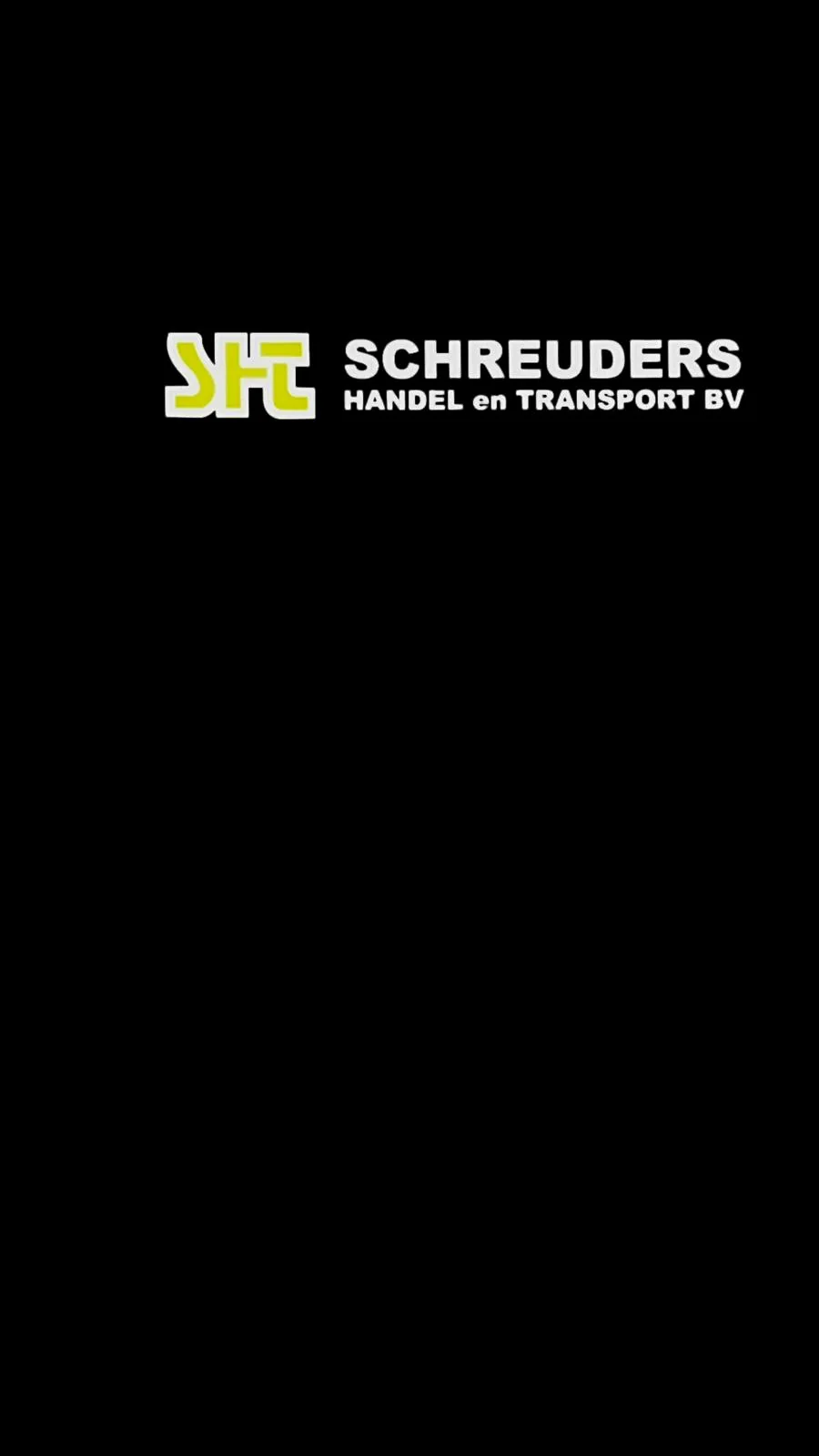 Verlicht logo van Schreuders vrijstaand tegen een donkere achtergrond